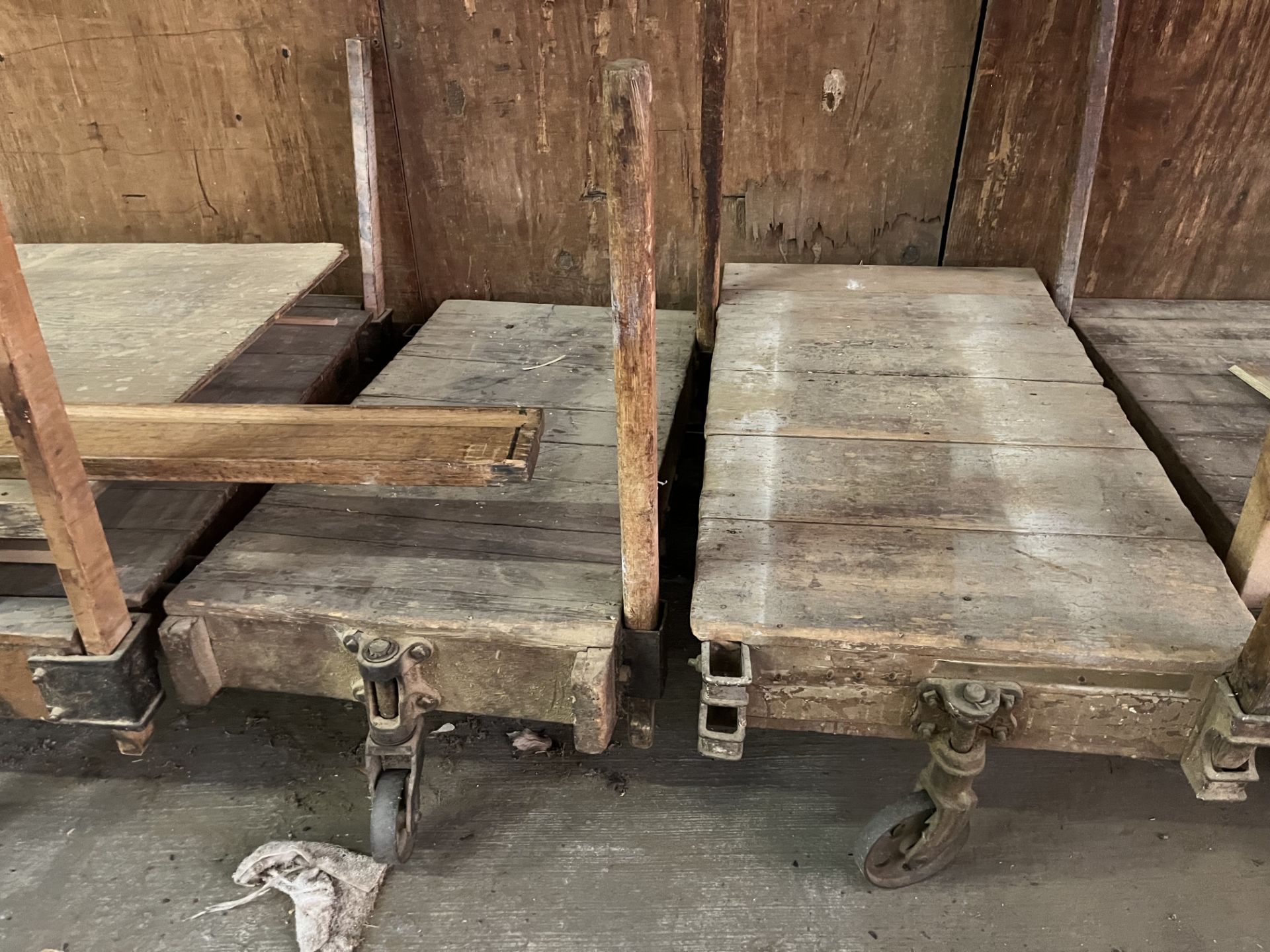 Pair of 4 Wheel Lumber Carts