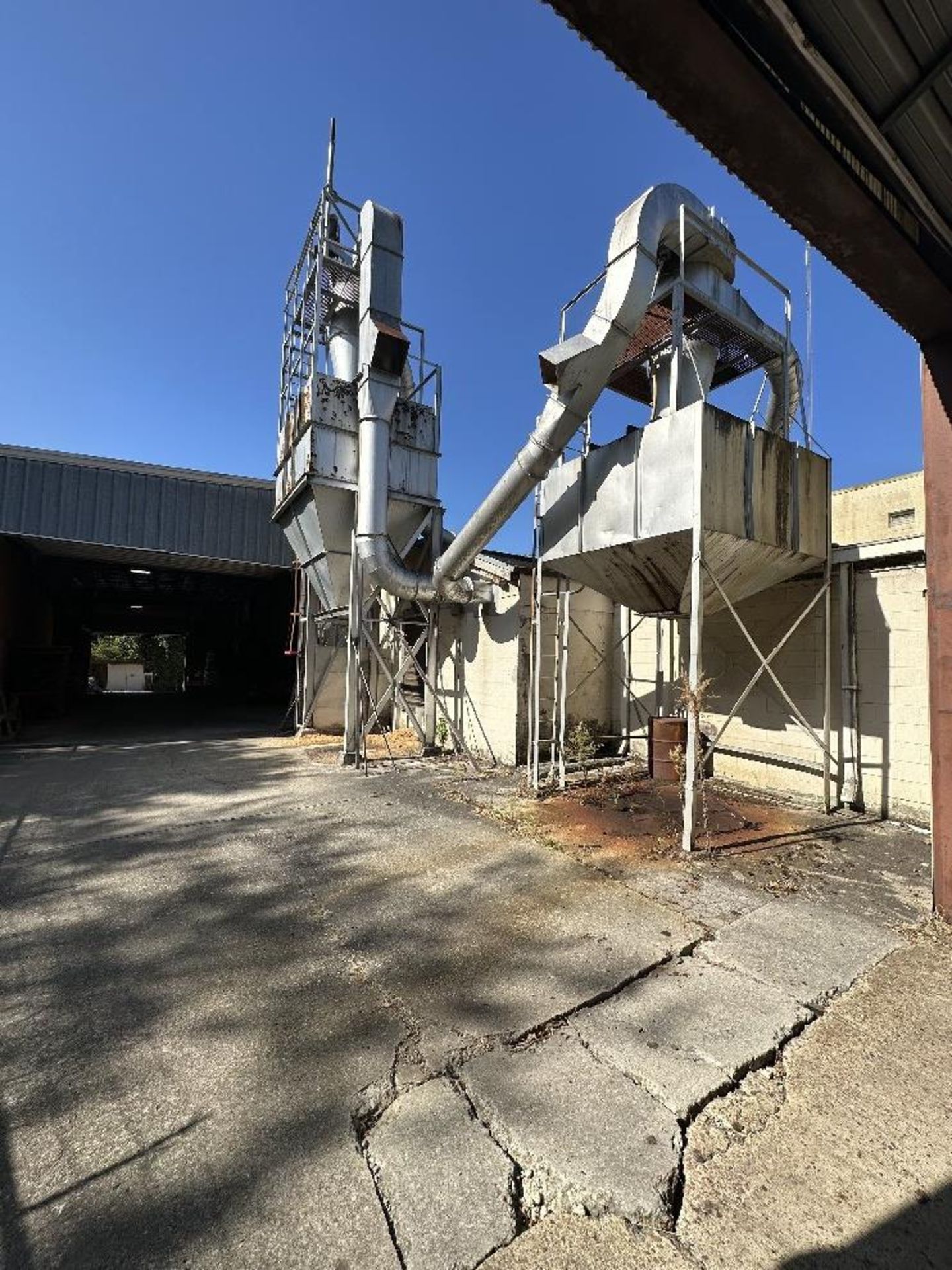 (2) Dust Collector Systems - Dust Collector Hopper, Steel Construction, I-Beam, Angle Steel Columns - Image 3 of 4