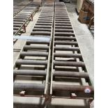 Four Sections 98.5" x 19.5" Roller Conveyor