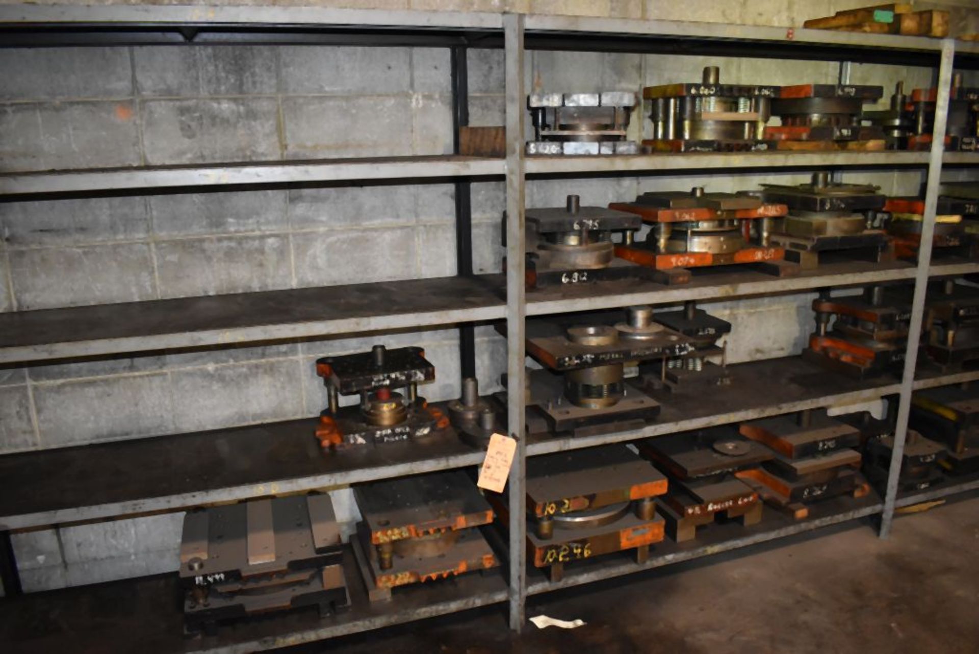 HEAVY DUTY WELDED STEEL SHELVING UNIT, THREE TIER, WITH CONTENTS - 20' LONG x 18"D x 72"H - Image 3 of 4