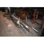 STEEL ROLLING CART WITH CONTENTS, MOSTLY STEEL RODS, 87"L x 22"D