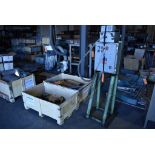 (2) WOODEN CRATES WITH MISC. CONTENTS AND ELECTRICAL PANEL
