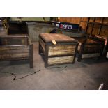 (3) HEAVY DUTY CRATES, STEEL FRAMED, STACKABLE, 3' x 3'