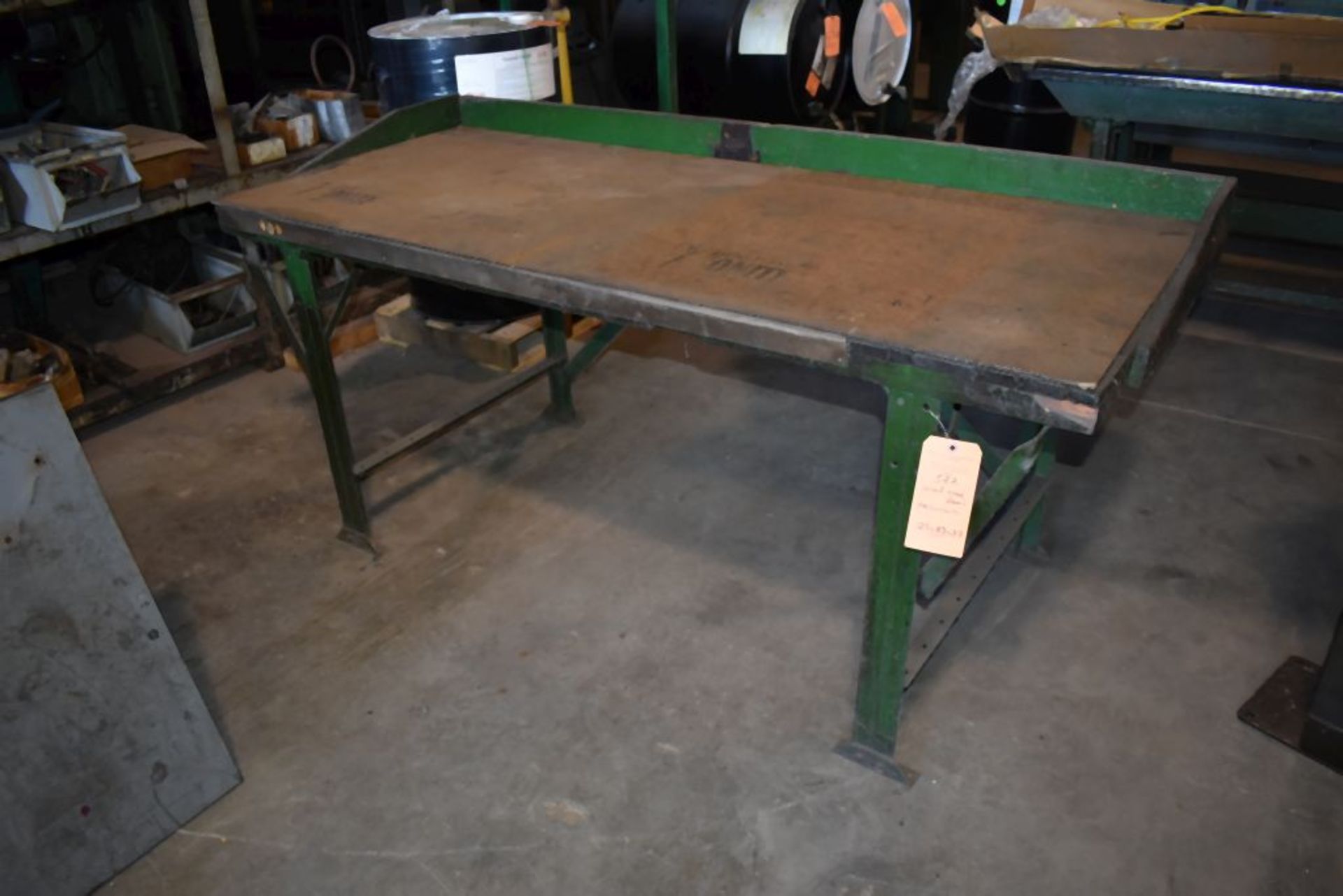 WOOD WORK BENCH, NO CONTENTS, 72"L x 31"D x 31"H