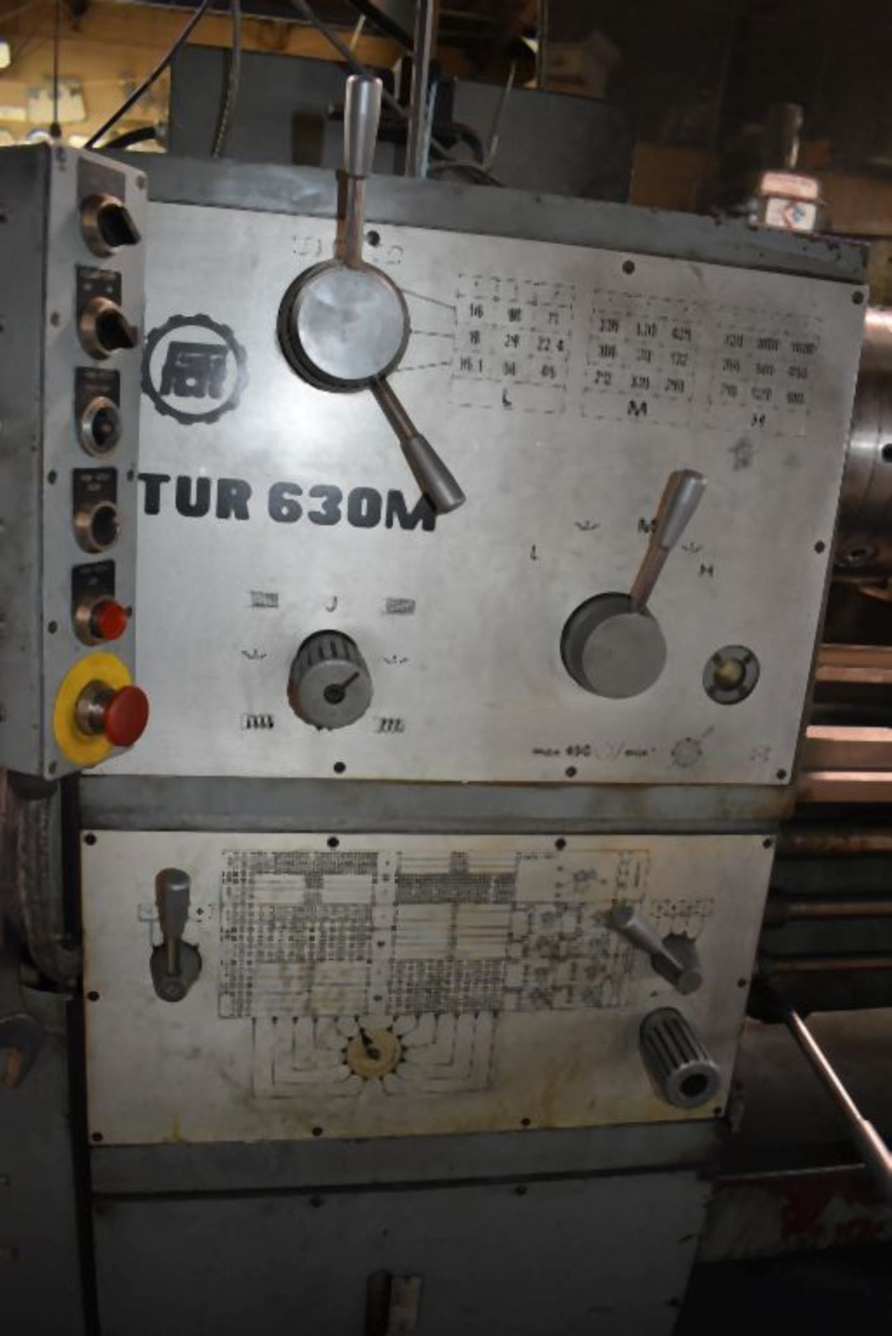 (1994) TOOLMEX (POLAND) ENGINE LATHE, MODEL TUR-630M, S/N: 50443, 12" 3-JAW CHUCK, 4" SPINDLE BORE - Image 4 of 5