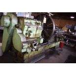 LEBLOND GAP BED LATHE, S/N: NE6162, 38" DIAMETER FACE PLATE, 24" FOUR JAW CHUCK, 50" CENTERS, 42" IN