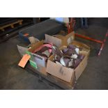 SKID WITH BOXES OF ASSORTED SANDING/ABRASIVE BELTS