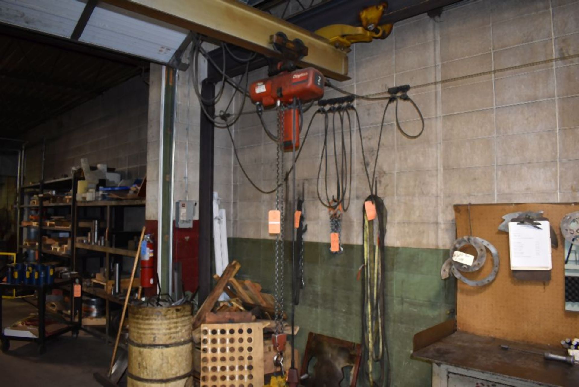DAYTON 2 TON CHAIN HOIST, PENDANT CONTROL, HARDWIRED, WIRES MUST BE CAPPED