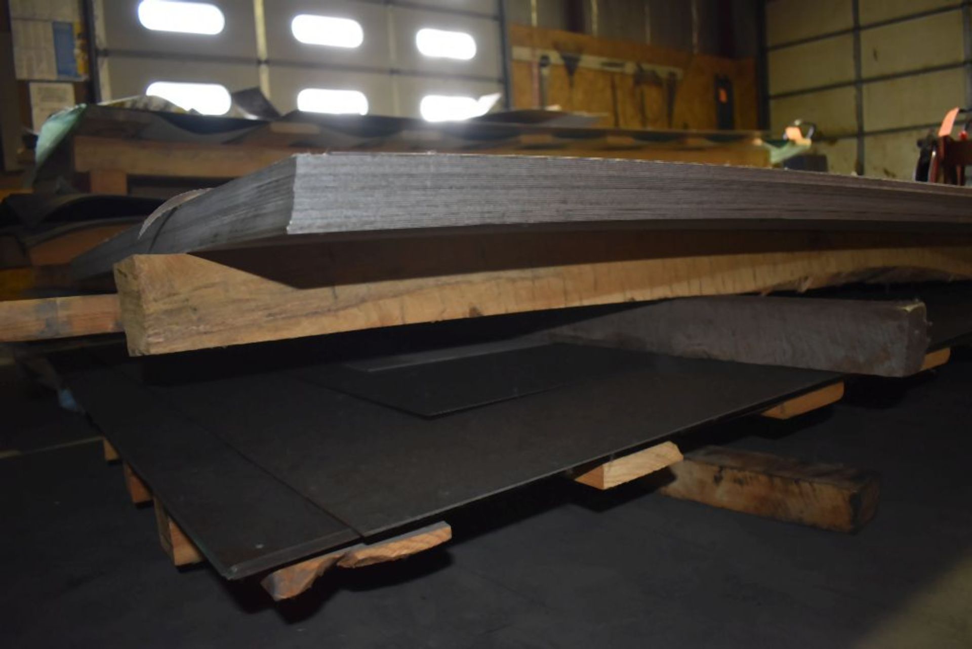 STACK OF 18 GAUGE 48" x 10' COLD ROLLED DQ STEEL AND MISC. SHEET STOCK ON LOWER STACK - Image 2 of 2