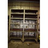 SUPER HEAVY DUTY SIX TIER SHELVING UNIT, WELDED STEEL, 89"L x 9'H x 28"D