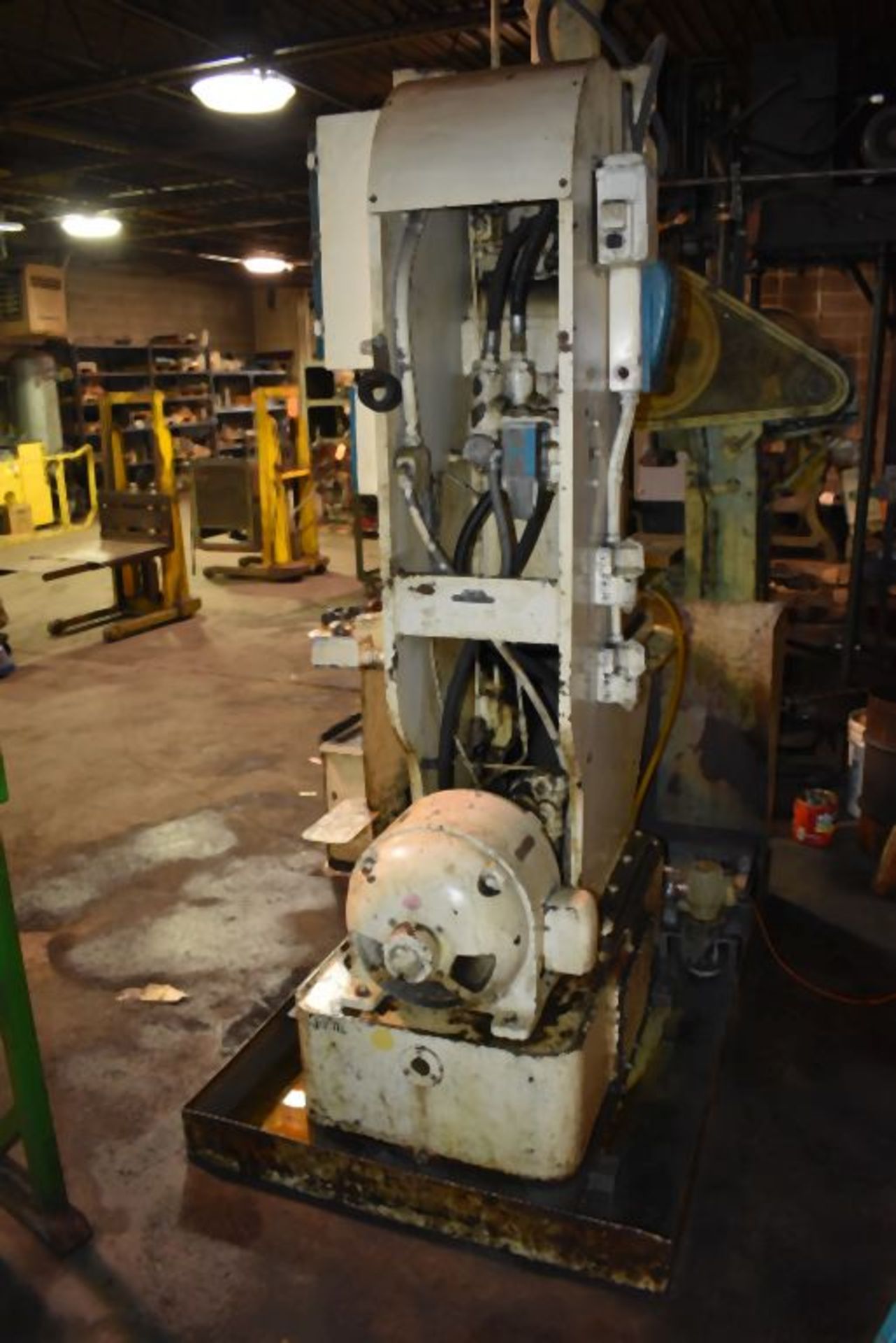 HANNIFIN HYDRAULIC PRESS, DUAL PALM BUTTONS, 12" STR., 7.5 H.P. MOTOR - Image 3 of 4