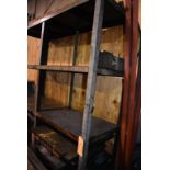 WELDED FOUR TIER STEEL SHELVING UNIT WITH CONTENTS, 6'L x 74"H x 24"D