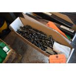 BIN WITH ASSORTED DRILL BITS