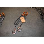 ADJUSTABLE LENGTH TWO GANG LIFTING CHAIN, 9/32" x 6', 3,500 LB. CAPACITY