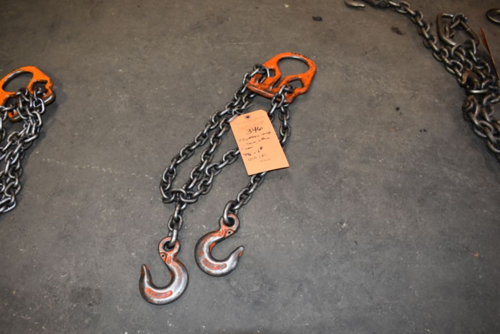 ADJUSTABLE LENGTH TWO GANG LIFTING CHAIN, 9/32" x 6', 3,500 LB. CAPACITY