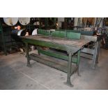 STEEL TOP WORKBENCH, NO CONTENTS, 69"L x 28"D x 34"H