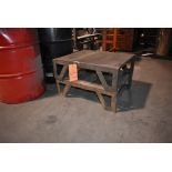 (2) WOOD AND STEEL STACKABLE PALLETS, 28"L x 24"D x 8 1/2"H
