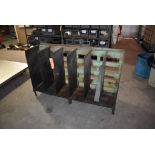 VERTICAL STOCK RACK - SIX DIVIDED SECTIONS, 5'L x 19"D x 36"H