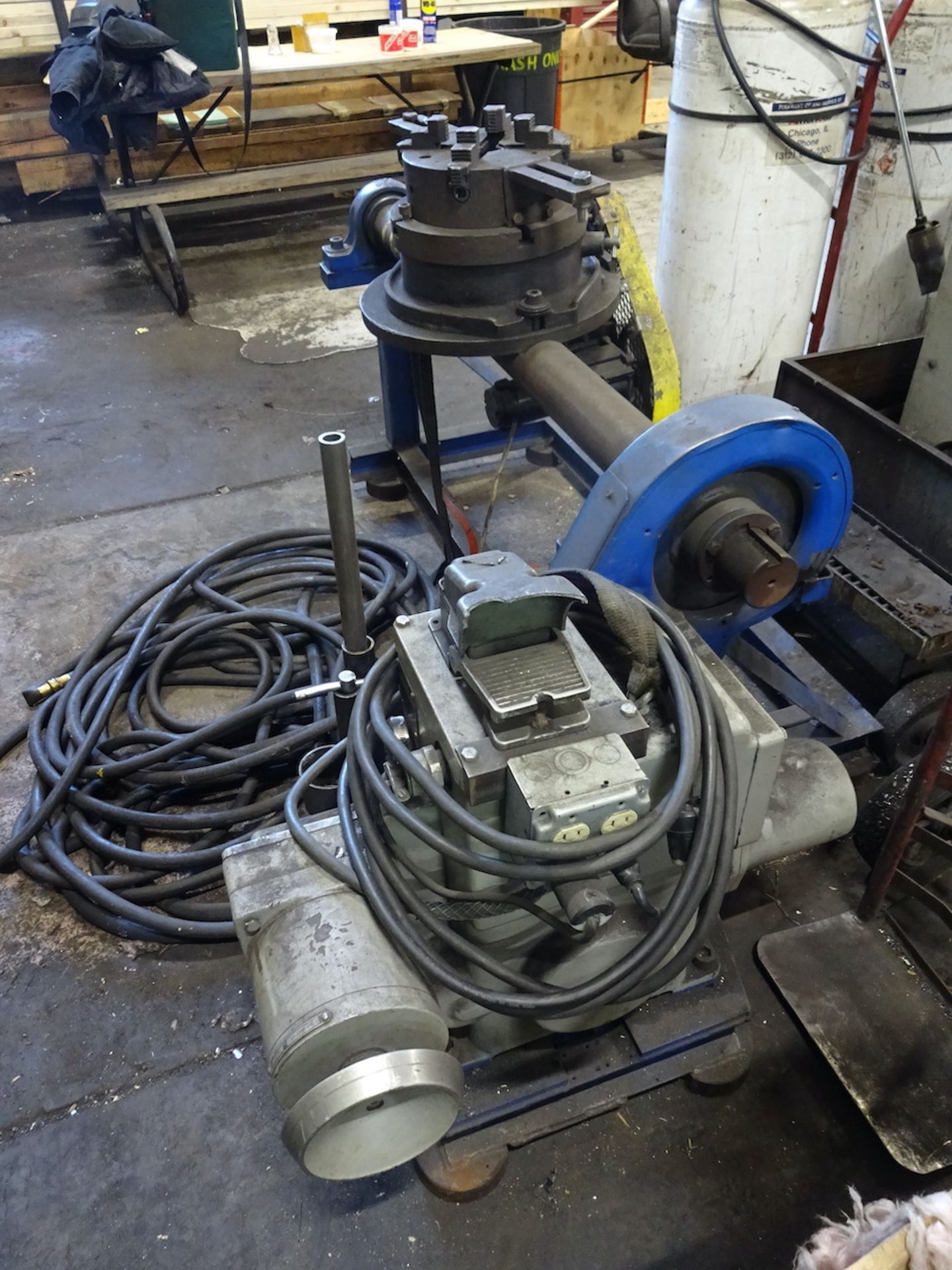 BECK POWERED WELDING ROLL STAND WITH ATA BY TROYKE ROTARY TABLE MODEL BH12, 12 IN. & CUSTOM 10 IN. - Image 3 of 3