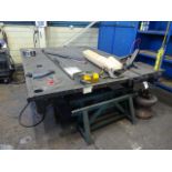 WELDING TABLE, 121 IN. LONG X 88 IN. WIDE X 30 IN. HIGH (APPROX)