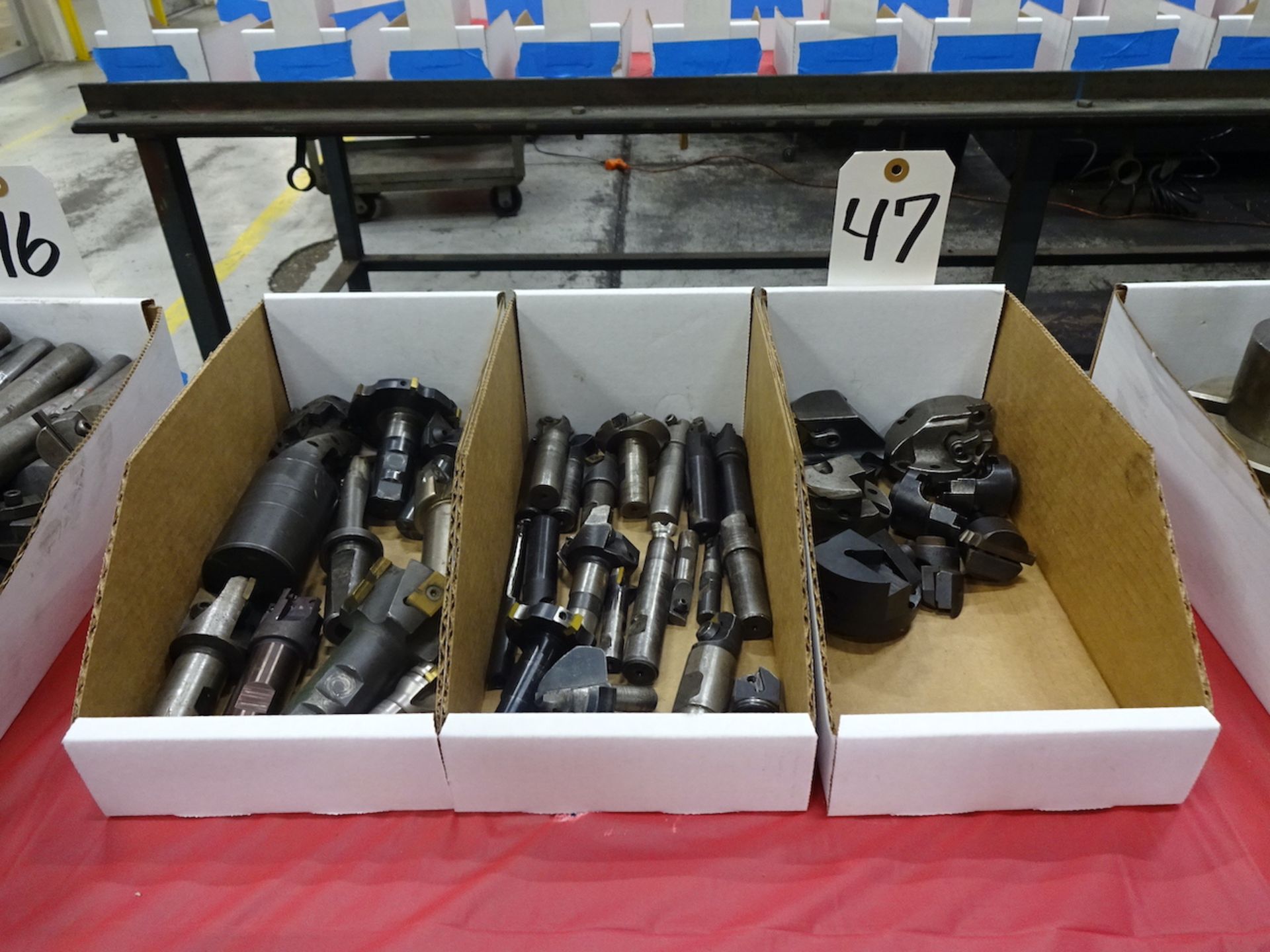 LOT: ASSORTED INDEXABLE BORING BARS & MILLING CUTTERS (IN 3 BOXES)