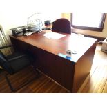 LOT: OFFICE DESK, TWO CHAIRS & FILE CABINET (LOCATION - 6TH STREET)