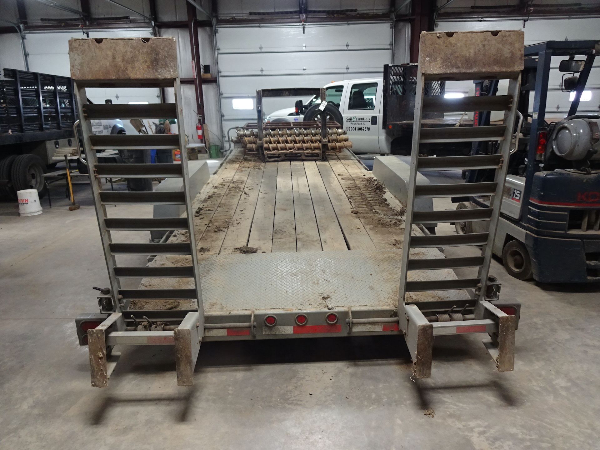 2019 BEHNKE 16,000 LB. CAP. EQUIPMENT TRAILER, VIN 4L5SC2527KF048336, 18 FT X 80 IN. (APPROX) WOOD - Image 6 of 11