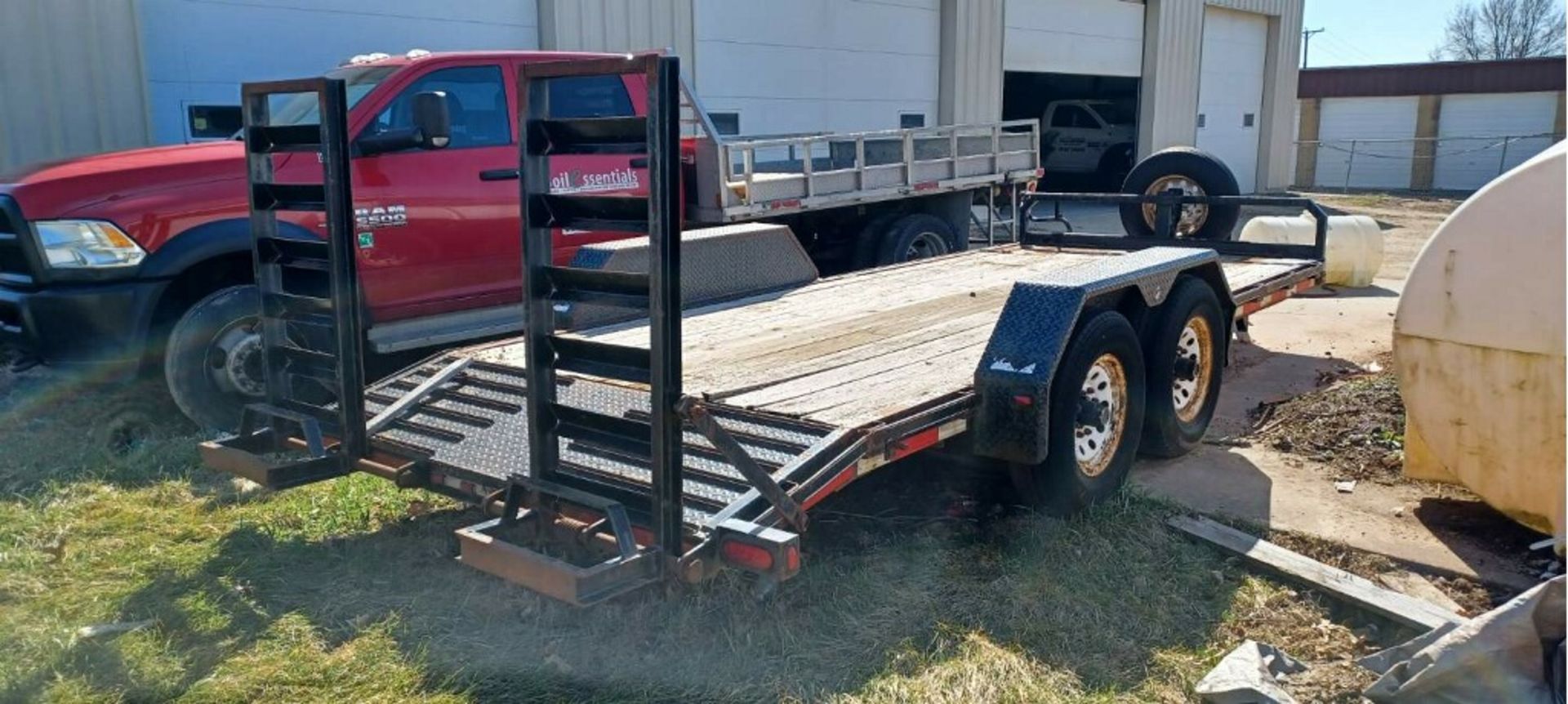 2009 CORNPRO MODEL UT-18H EQUIPMENT TRAILER, VIN 4MJUB18269E050746, 16 FT X 80 IN. DECK, 4 FT RAMPS - Image 3 of 5