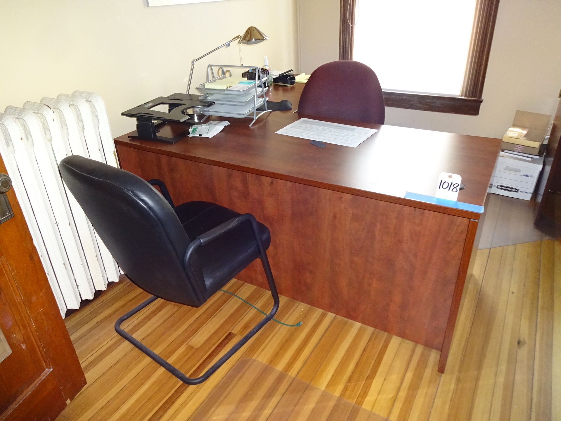 LOT: OFFICE DESK, TWO CHAIRS & FILE CABINET (LOCATION - 6TH STREET) - Image 2 of 3