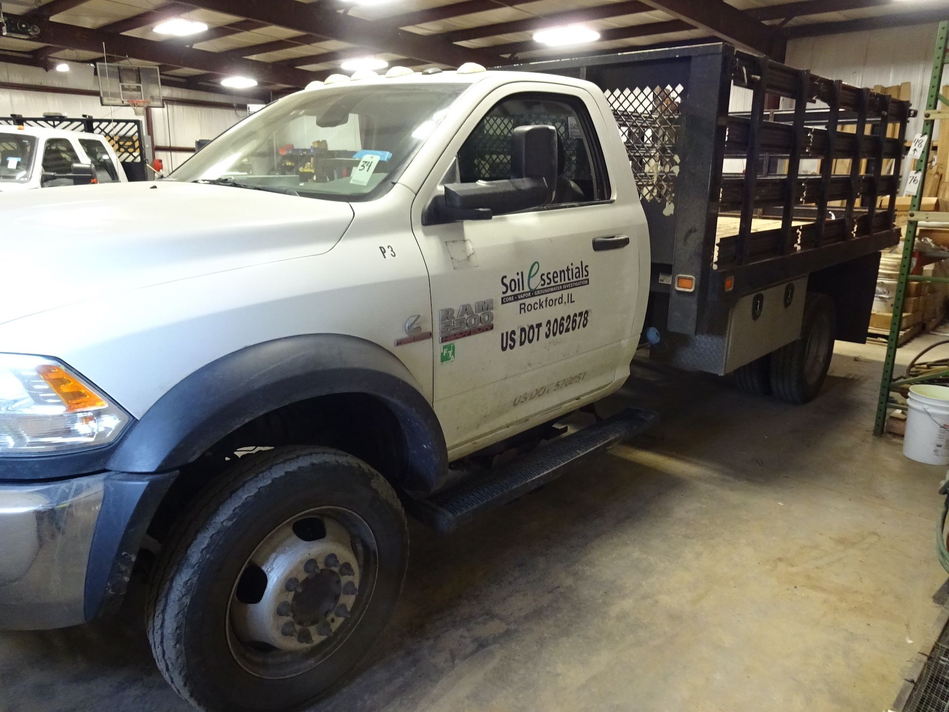 2015 RAM MODEL 5500 HEAVY DUTY 4X4 DIESEL STAKE BED TRUCK, VIN 3C7WRNBL6FG669580, CREW CAB, 126, - Image 3 of 13