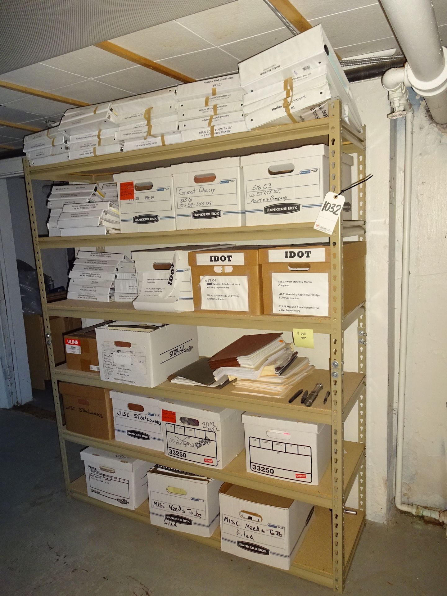 LOT: (9) SECTIONS OF ADJUSTABLE SHELVING (LOCATION - 6TH STREET)