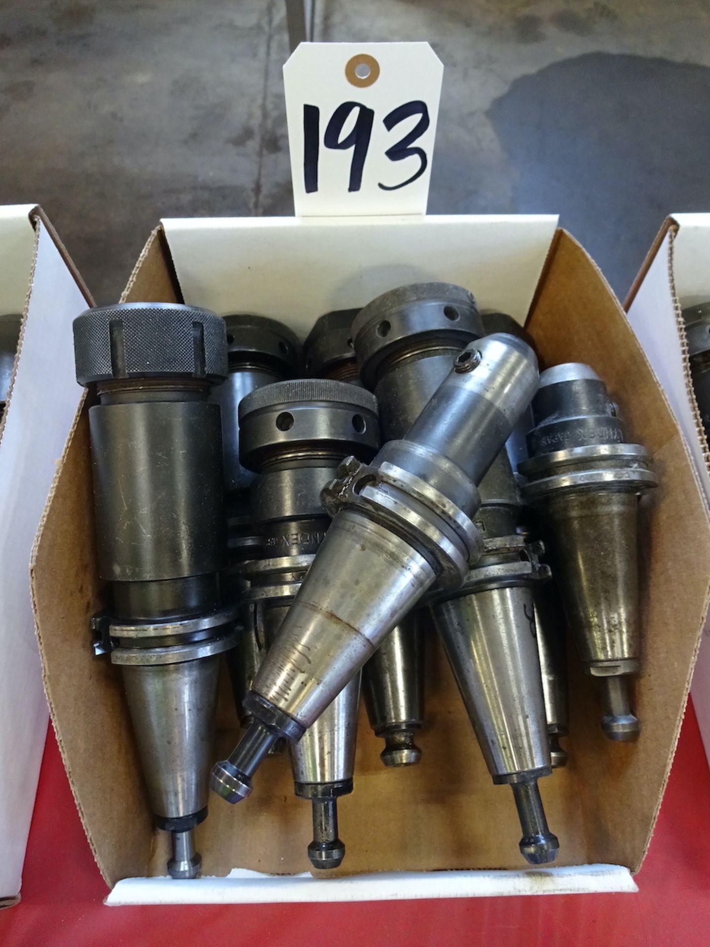 (8) LYNDEX 40 TAPER ASSORTED CNC TOOL HOLDERS