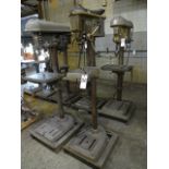 DELTA ROCKWELL 15 IN. SERIES 15-665 FLOOR TYPE DRILL PRESS S/N 1602429 1/2 HORSEPOWER 208/220/440