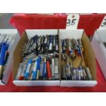 LOT: ASSORTED END MILLS (IN 2 BOXES)