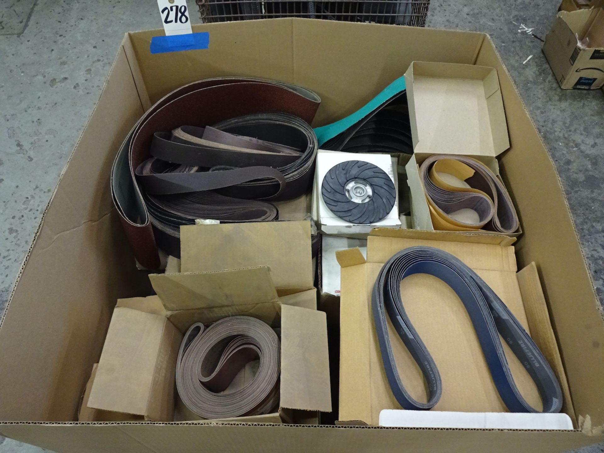 LOT: ASSORTED ABRASIVE BELTS