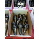 LOT: (8) HAAS ASSORTED 40 TAPER CNC TOOL HOLDERS
