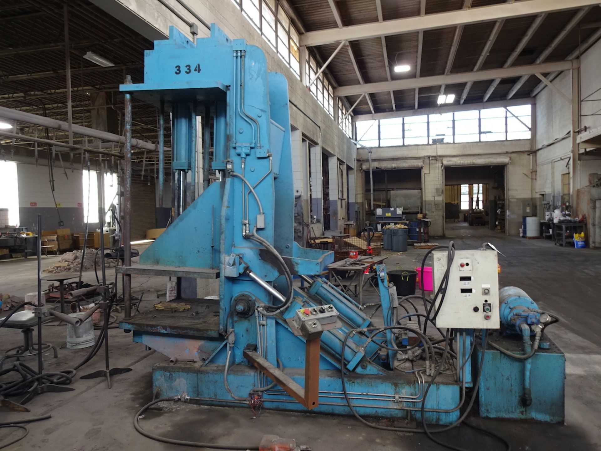 STAHL TILT & POUR PERMANENT MOLD GRAVITY DIE CASTING MACHINE, 42 IN. x 36 IN. (APPROXIMATELY)