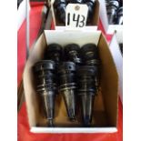 LOT: (6) COMMAND 40 TAPER ASSORTED CNC TOOL HOLDERS