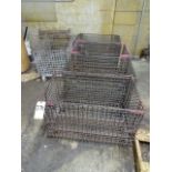 LOT: (10) (APPROXIMATELY) COLLAPSIBLE WIRE BASKETS
