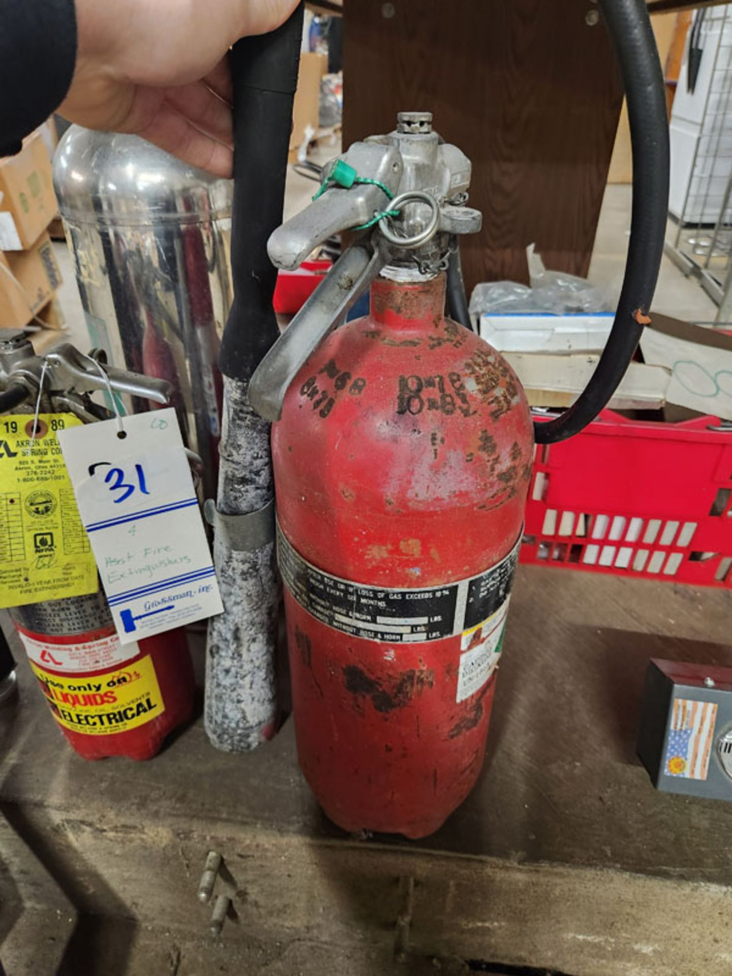 LOT OF 4 ASSORTED FIRE EXTINGUISHERS - Image 4 of 6