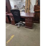 DESK WITH OFFICE CHAIR 66" X 29-1/2" X 31"