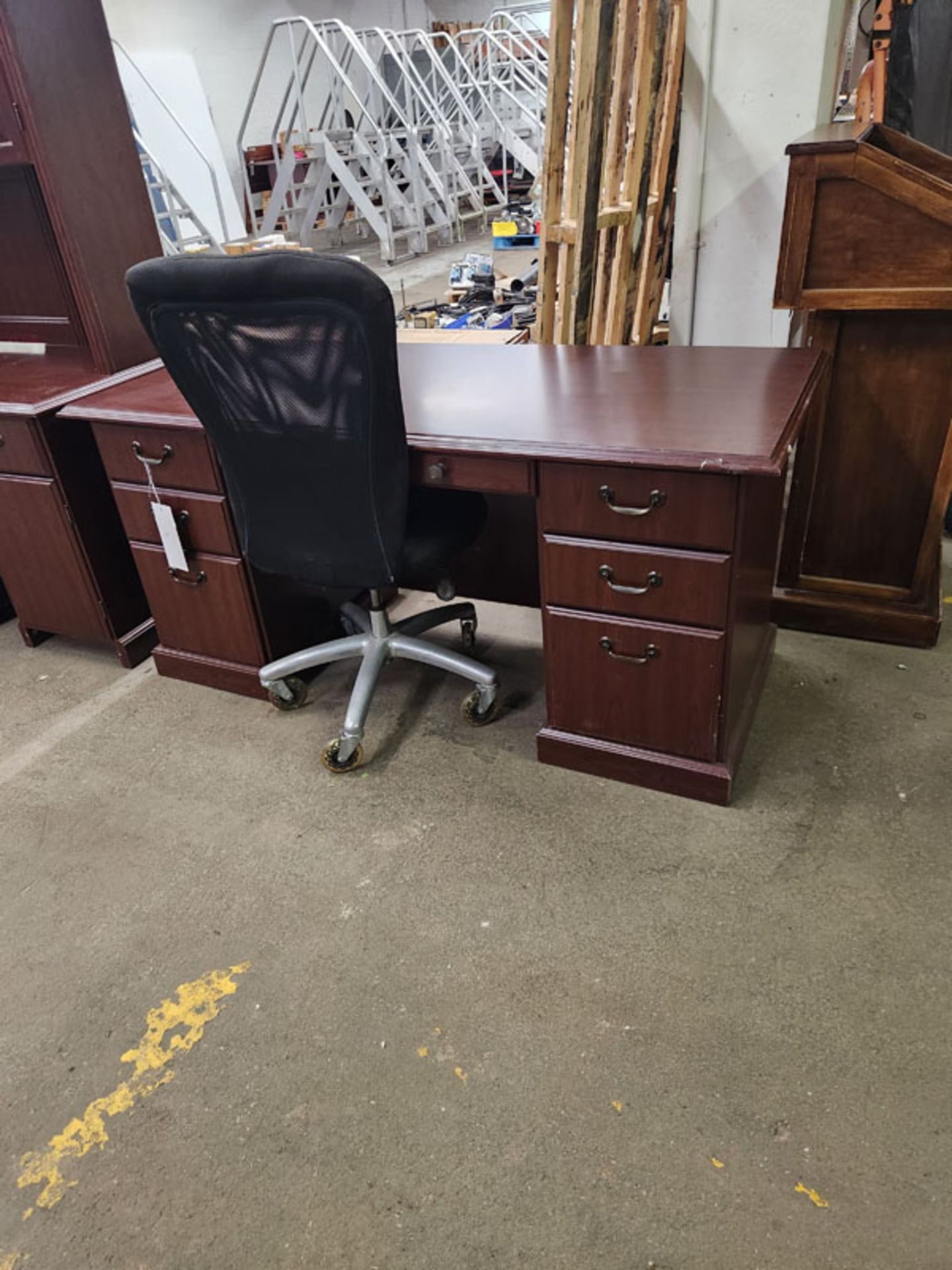 DESK WITH OFFICE CHAIR 66" X 29-1/2" X 31"