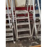 5 STEP BRIDGE LADDER 24" WIDE PLATFORM AND 68" BASE