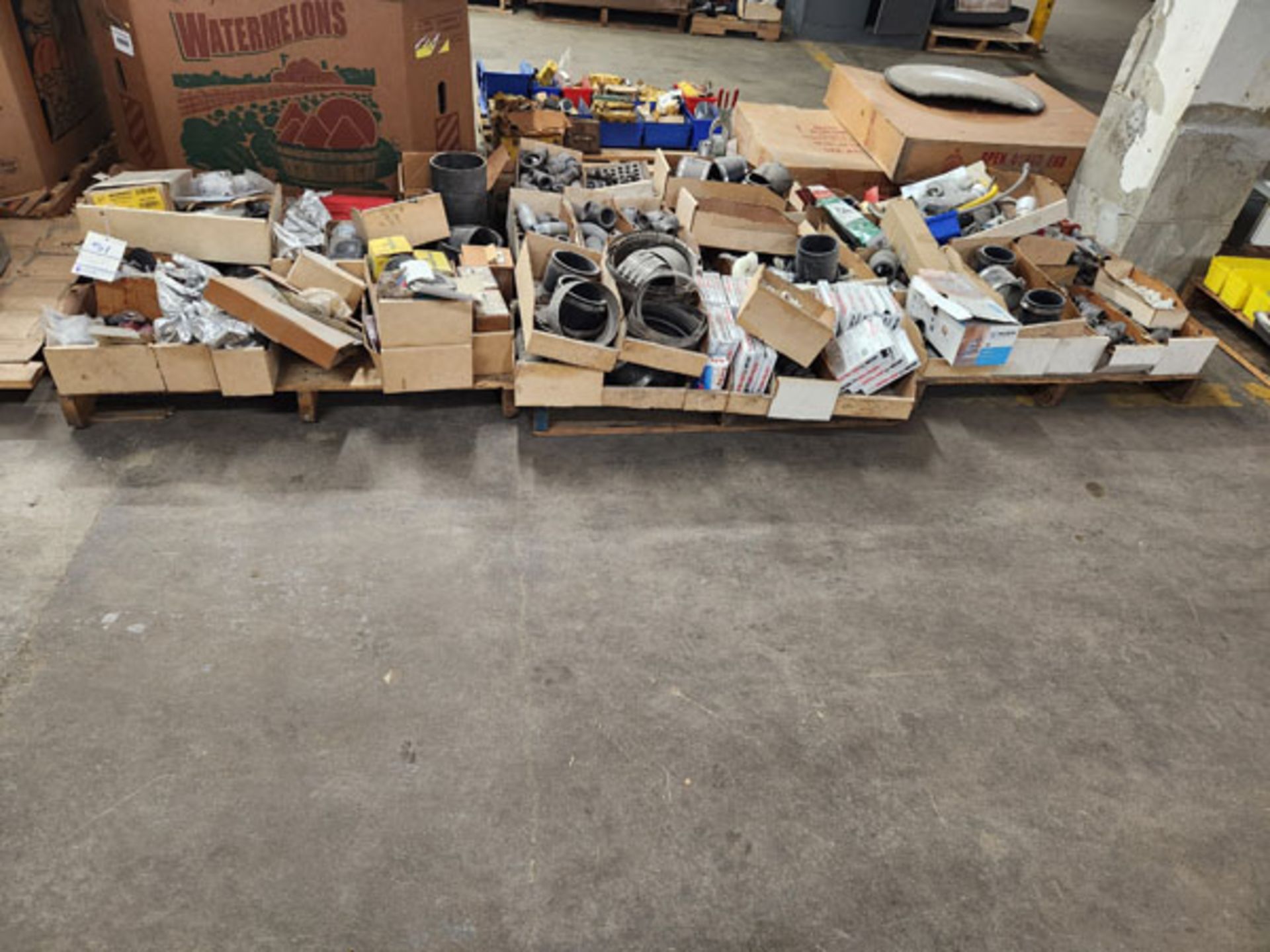 LOT OF ASSORTED PLUMBING AND MISCELLANEOUS AS SHOWN ON 3 SKIDS