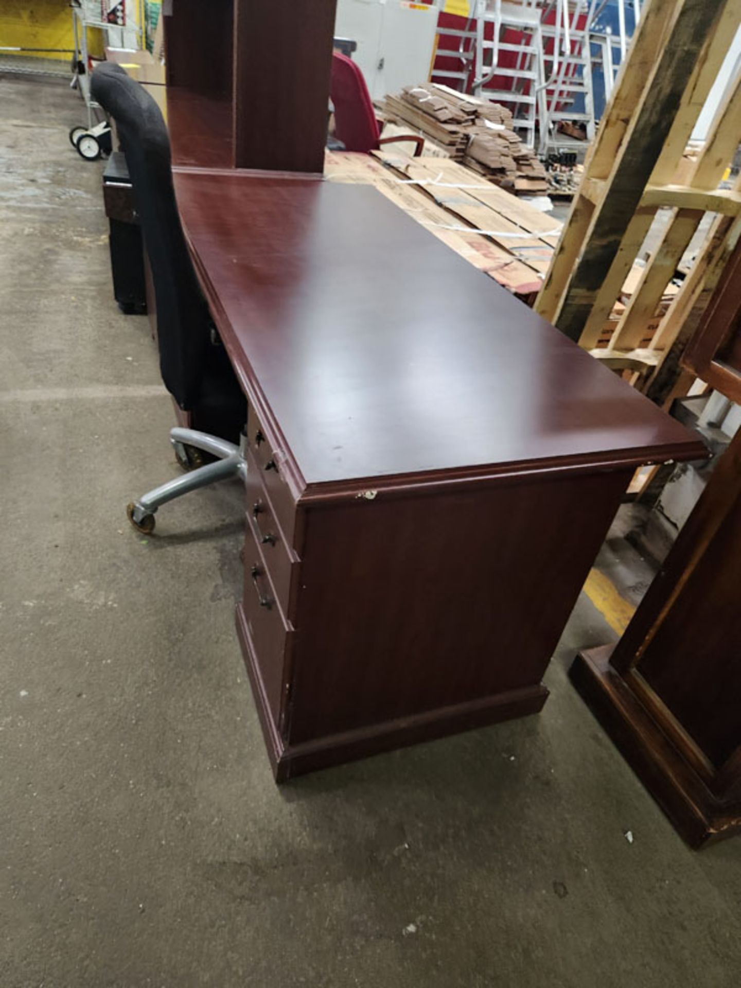 DESK WITH OFFICE CHAIR 66" X 29-1/2" X 31" - Image 2 of 5