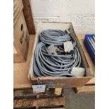 BOX OF COMPUTER CABLES