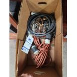 LOT OF EXTENSTION CORDS AND CONNECTORS