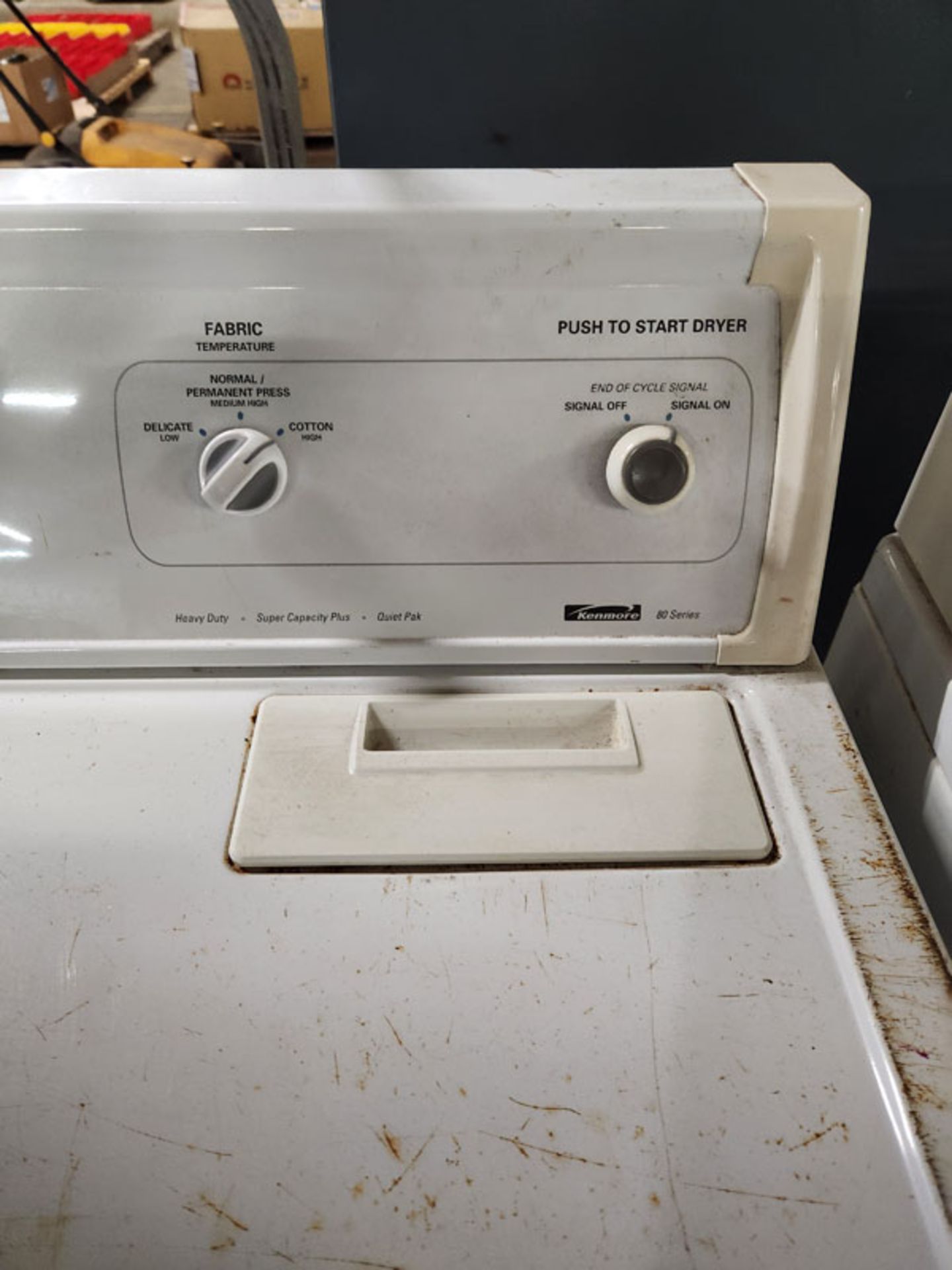 KENMORE 80 SERIES DRYER MODEL: 110.64842400, TYPE: DWSR-ELE-2406028-CV54 - Image 3 of 6