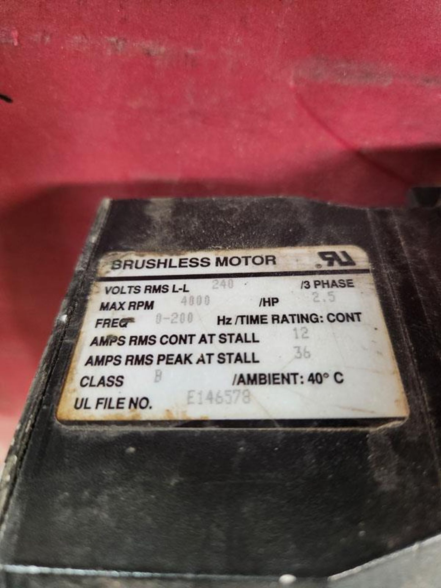 RELIANCE ELECTRIC ELECTRO-CRAFT SERVO-MOTOR MODEL: H-4050-P-H00AA , P/N: 6144-00-802 - Image 3 of 3