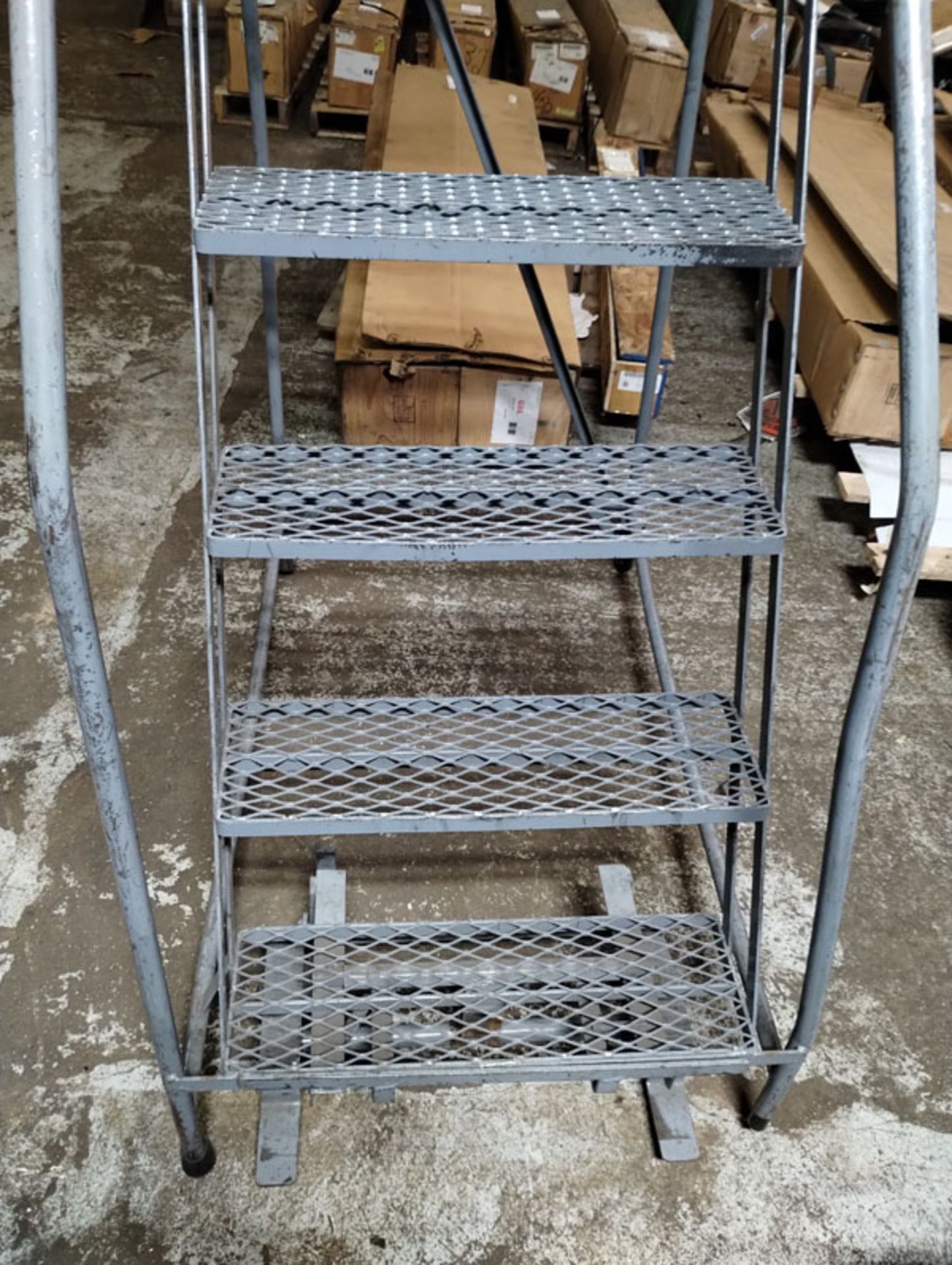 COTTERMAN PORTABLE 7 STEP LADDER - AS IS - BENT TOP HANDRAIL -- Lot located at second location - Image 2 of 8